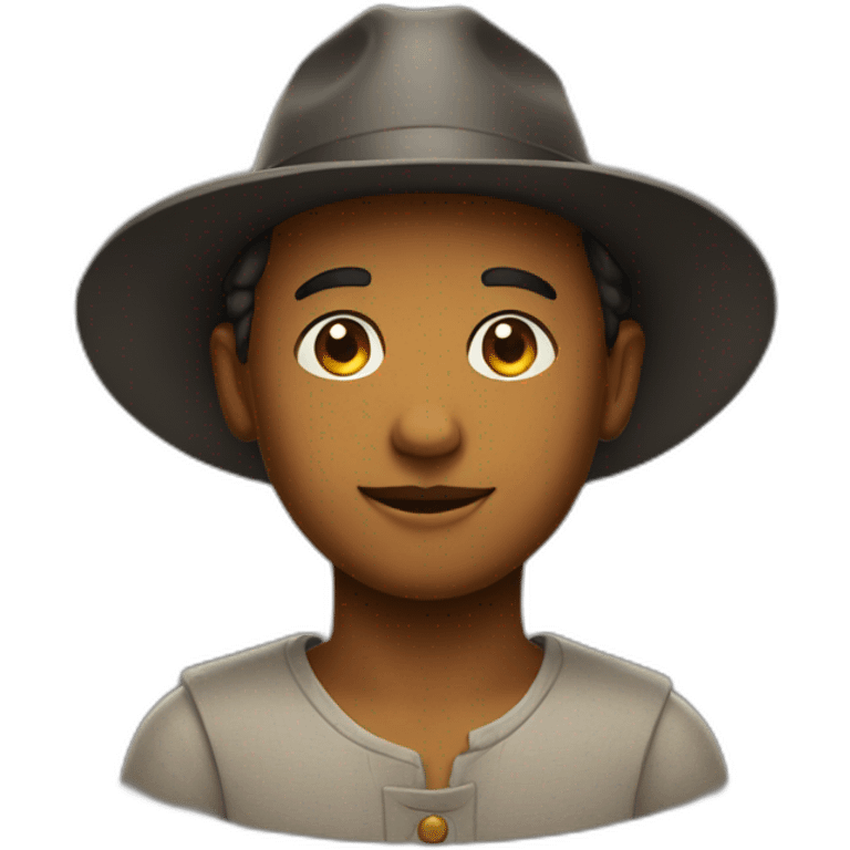 wise young man with hat emoji