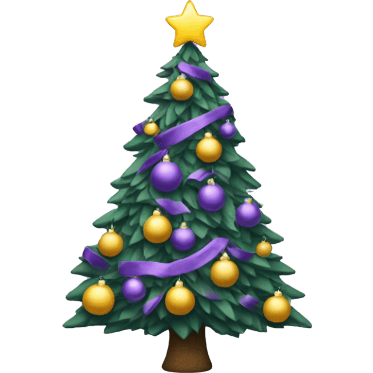 Purple Christmas tree emoji