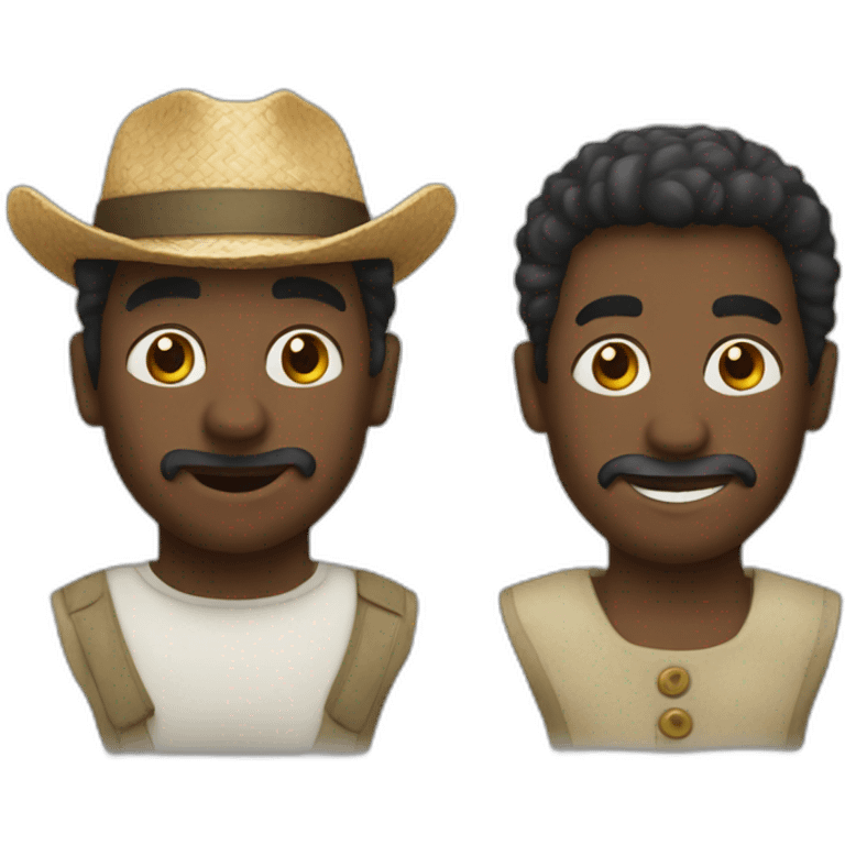 Caribbean man and hrre emoji