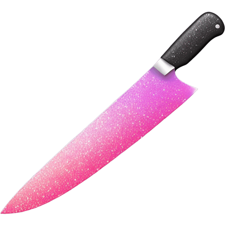 Pink ombre knife with glitter  emoji