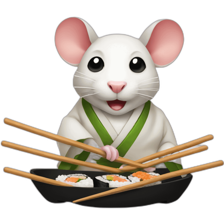 rat in sushi emoji