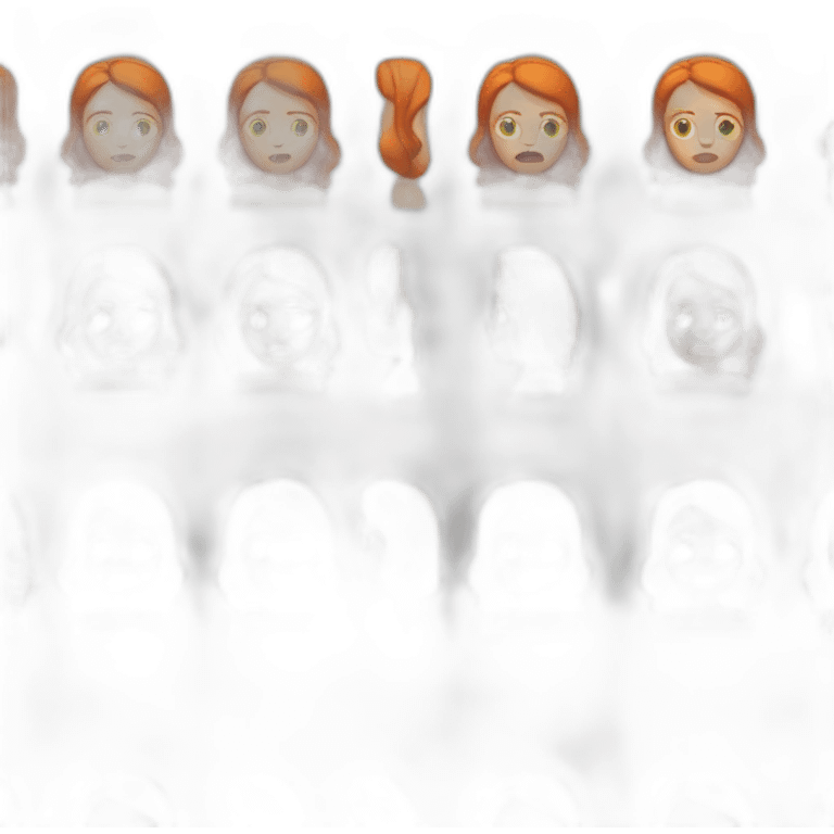 ginger woman disappointed emoji