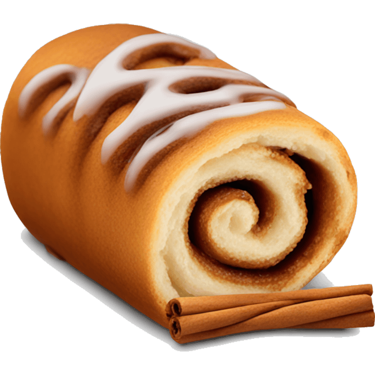 Cinnamon rol with glaze emoji