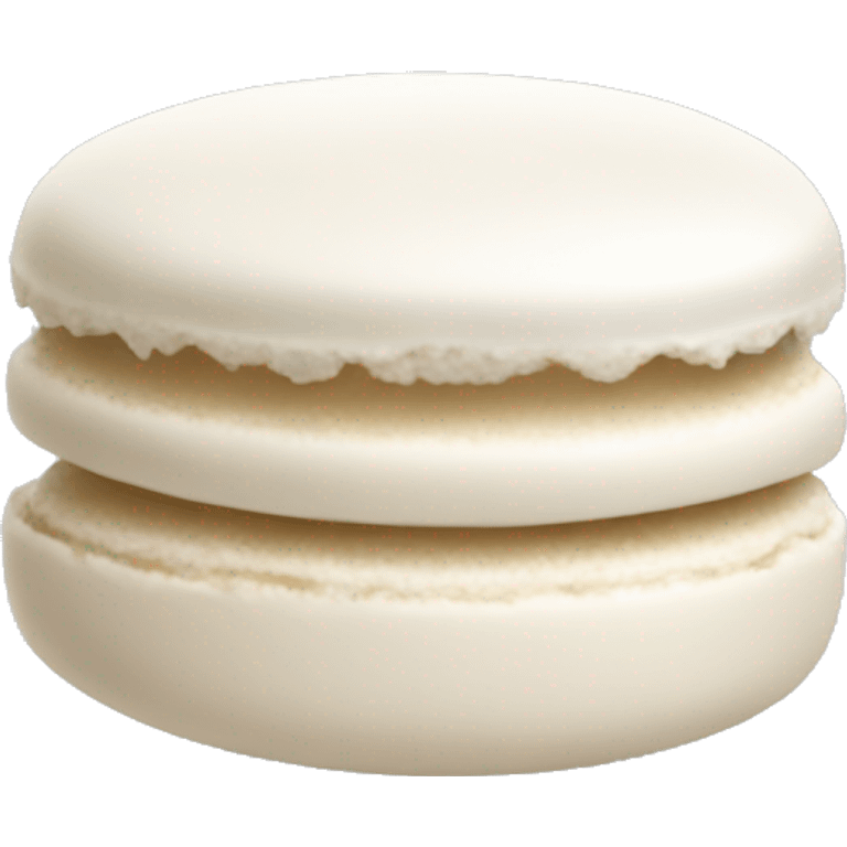 White macaroon emoji