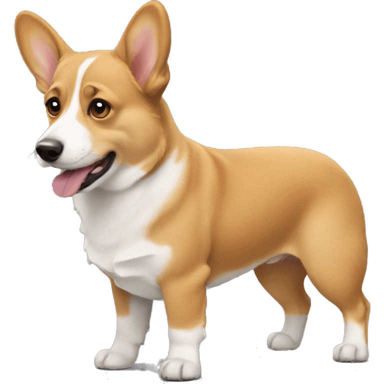 Corgi and small terrier mix  emoji