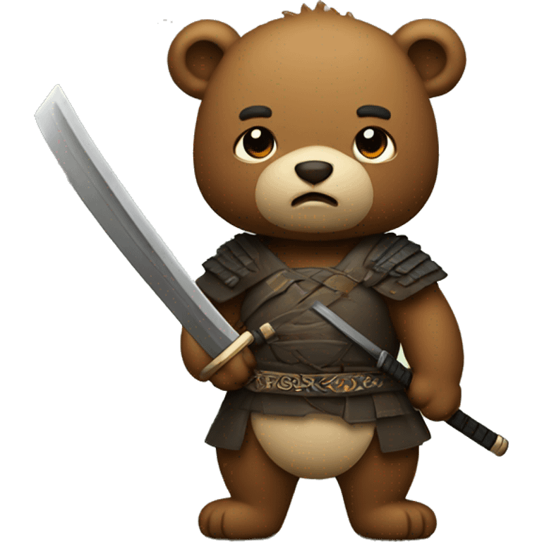 bear with katana emoji