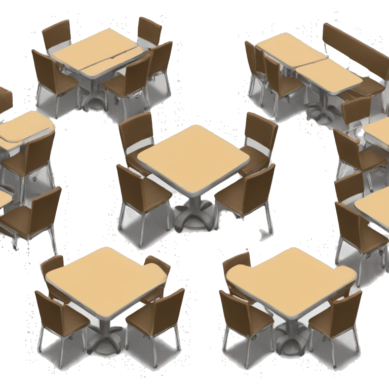 cafeteria tables emoji