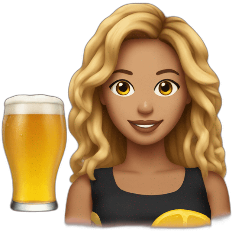 Beer with Beyoncé emoji