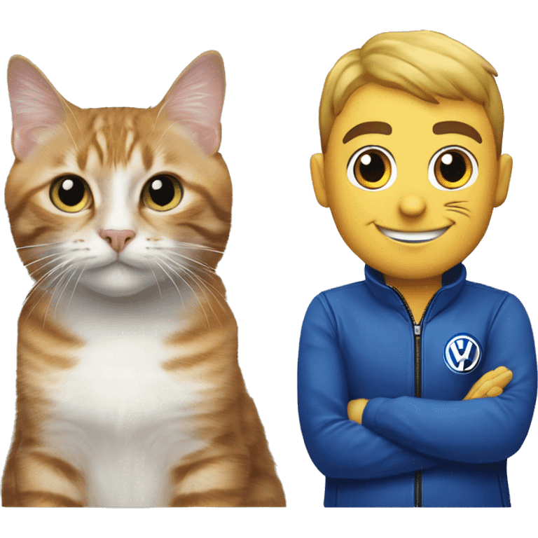 Vw golf 6 r and a cat emoji