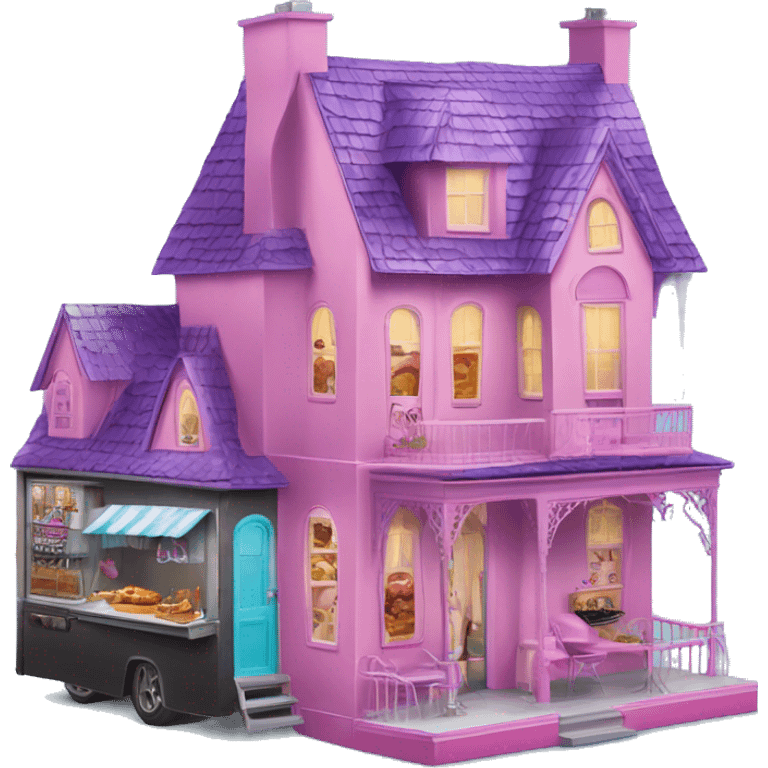 Barbie’s haunted dream house and food truck  emoji