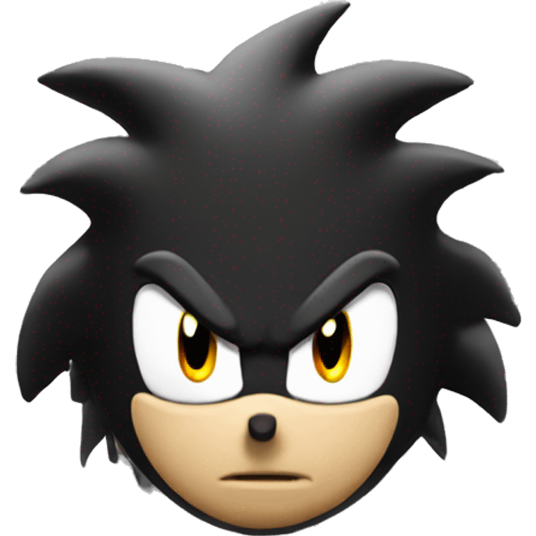 shadow the hedgehog emoji head  emoji