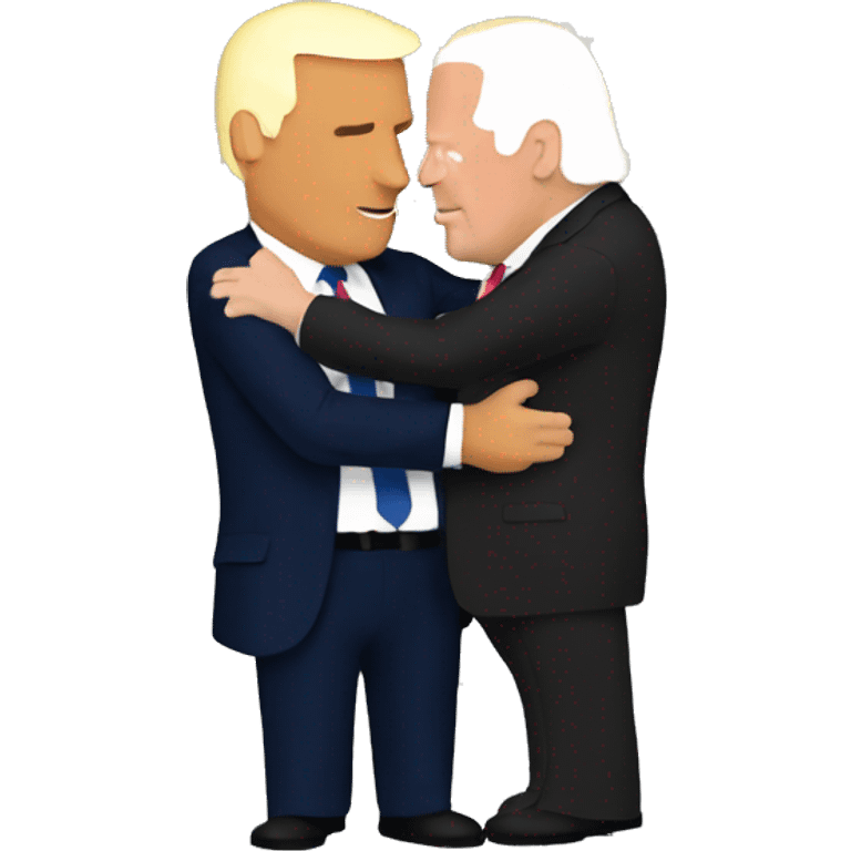 Joe biden and trump hugging emoji