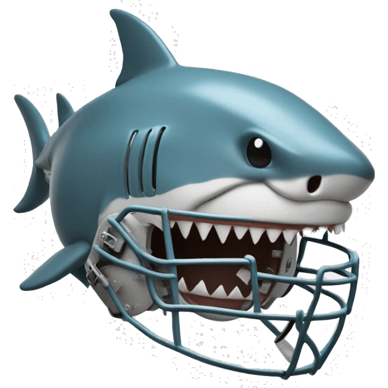 shark wearing a football helmet emoji