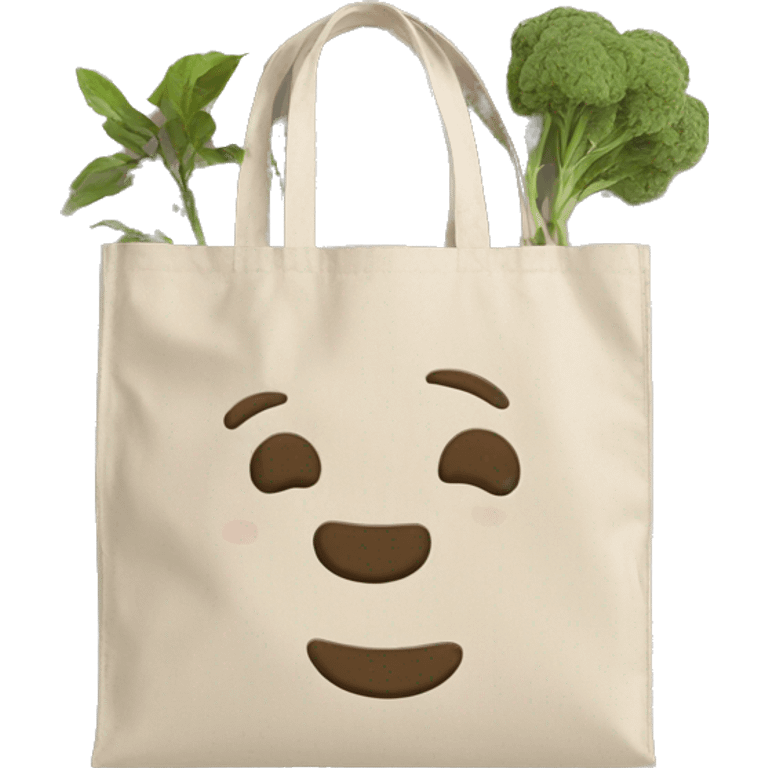 Eco bag beige  emoji