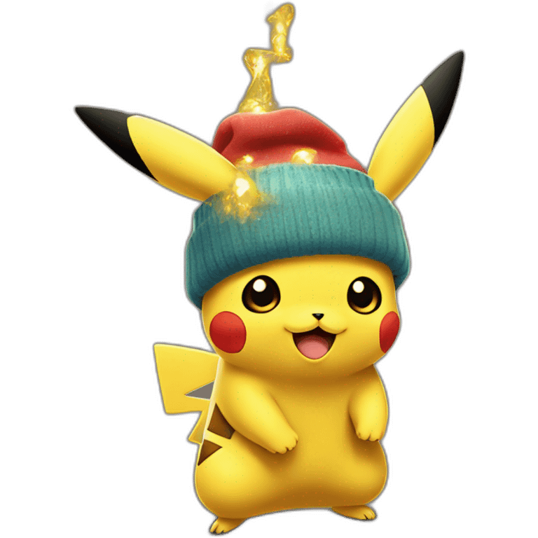 Pikachu qui fait la fête emoji