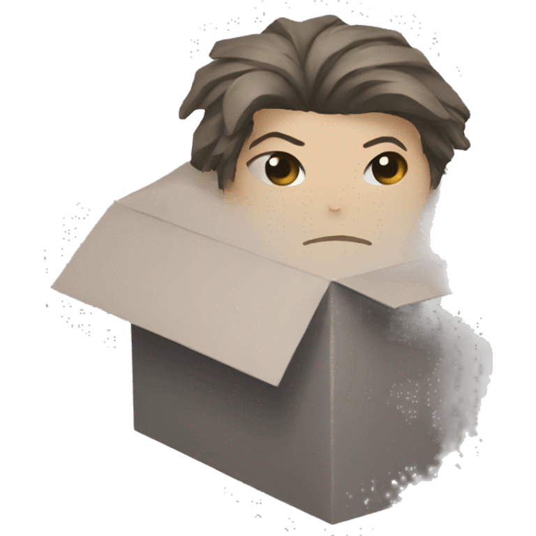 Solid snake under a box emoji