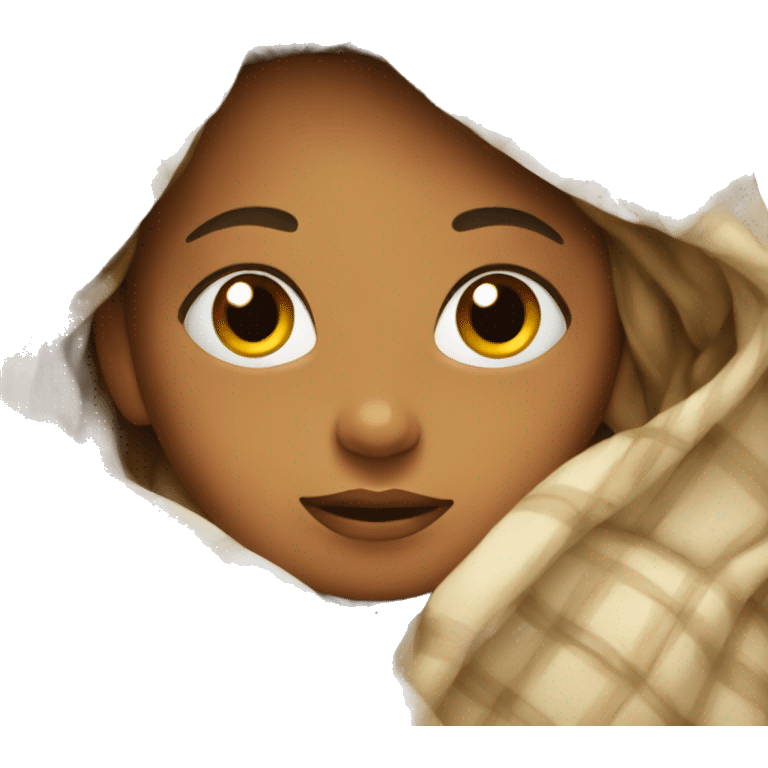 Girl in a blanket emoji