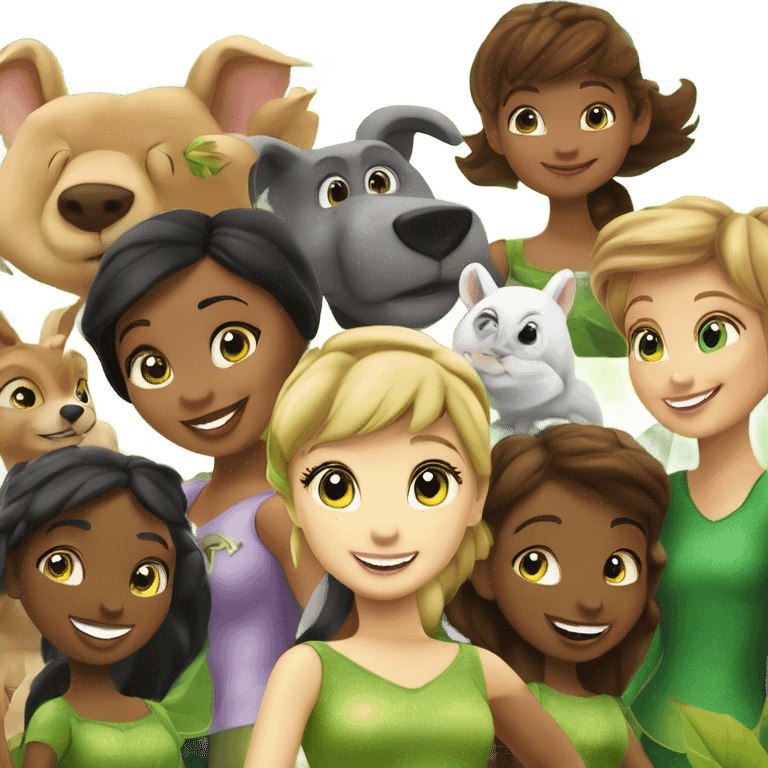 🌍✨ Tinker Bell and her animal friends save the planet through teamwork and care, proving collaboration can overcome any challenge. 🌿🤝 emoji