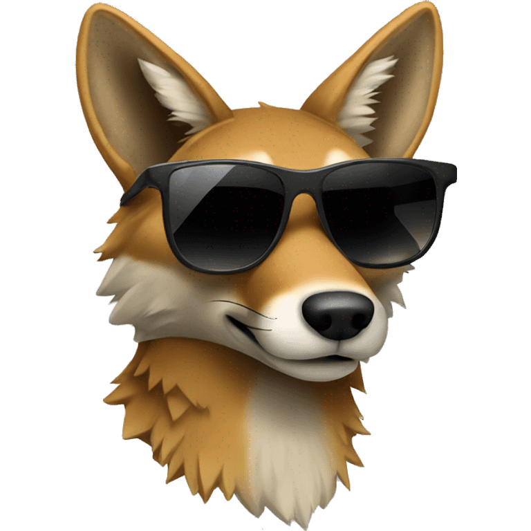 Coyote in sunglasses emoji