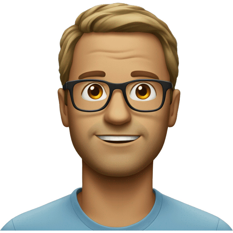 A man with glasses on his forehead emoji