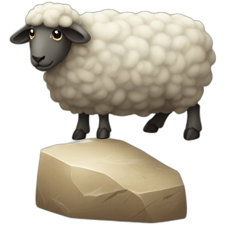 Sheep next to a tumbstone  emoji