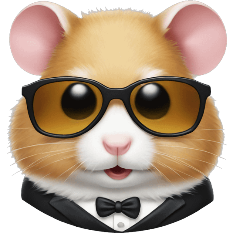 Hamster with sunglasses and a tuxedo  emoji