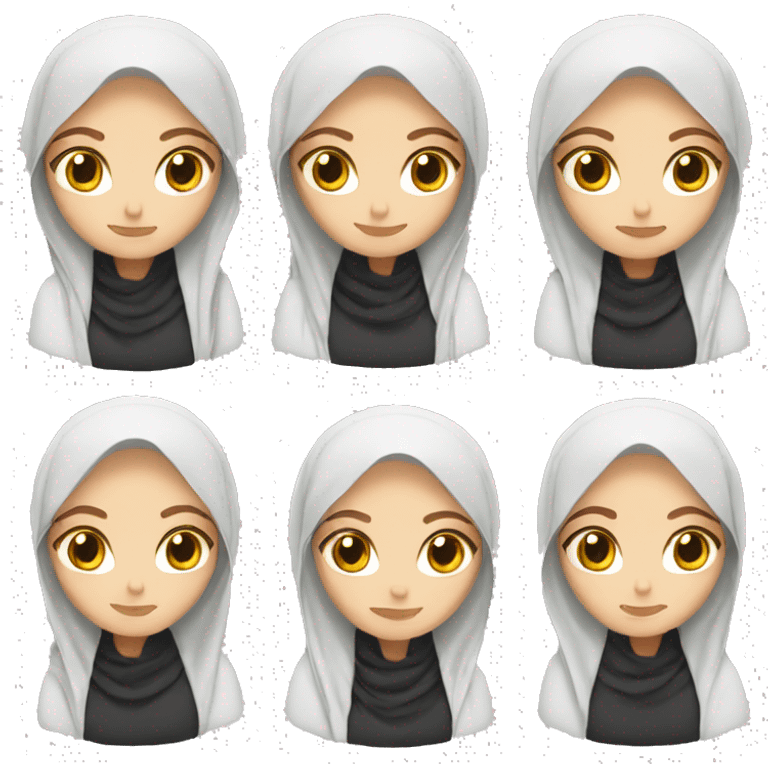 White girl with hijab emoji