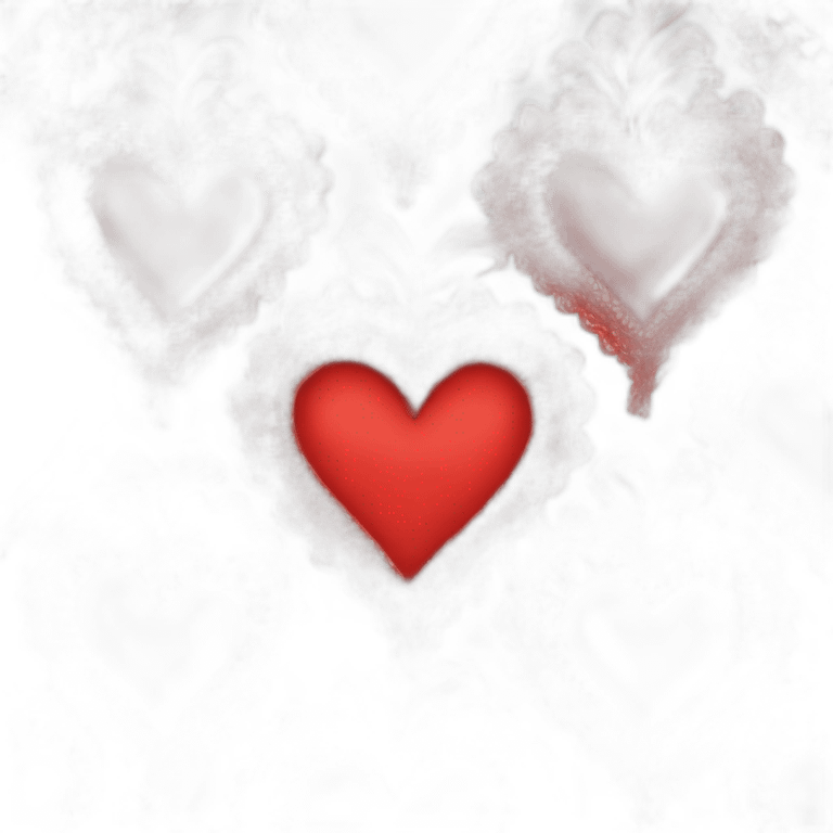 Red lace heart frame  emoji