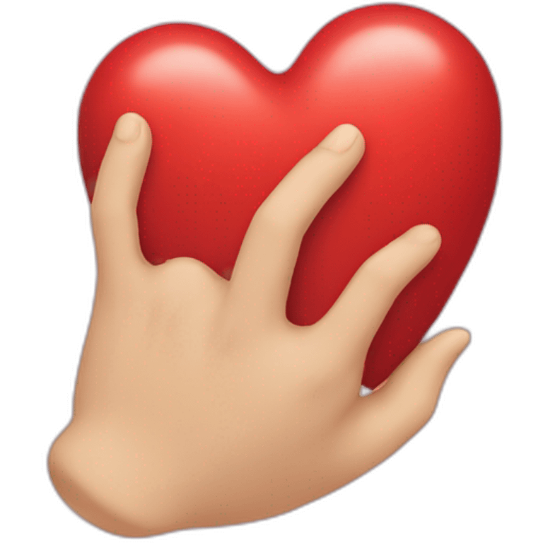 Coeur fait avec la main emoji