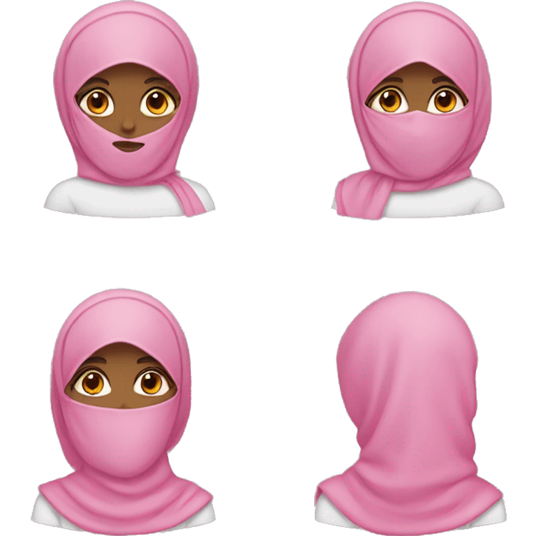 pink niqab and hijab emoji