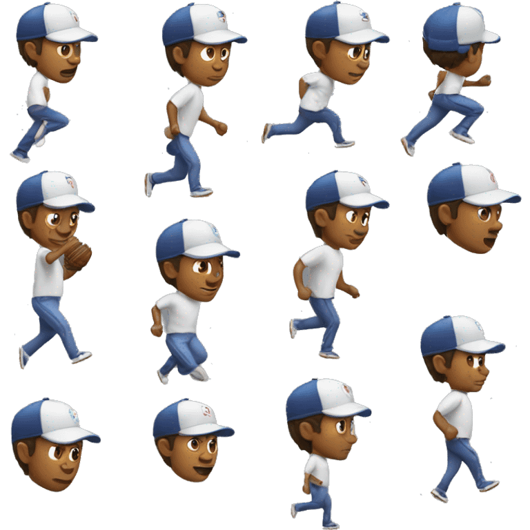 Man running in baseball cap emoji