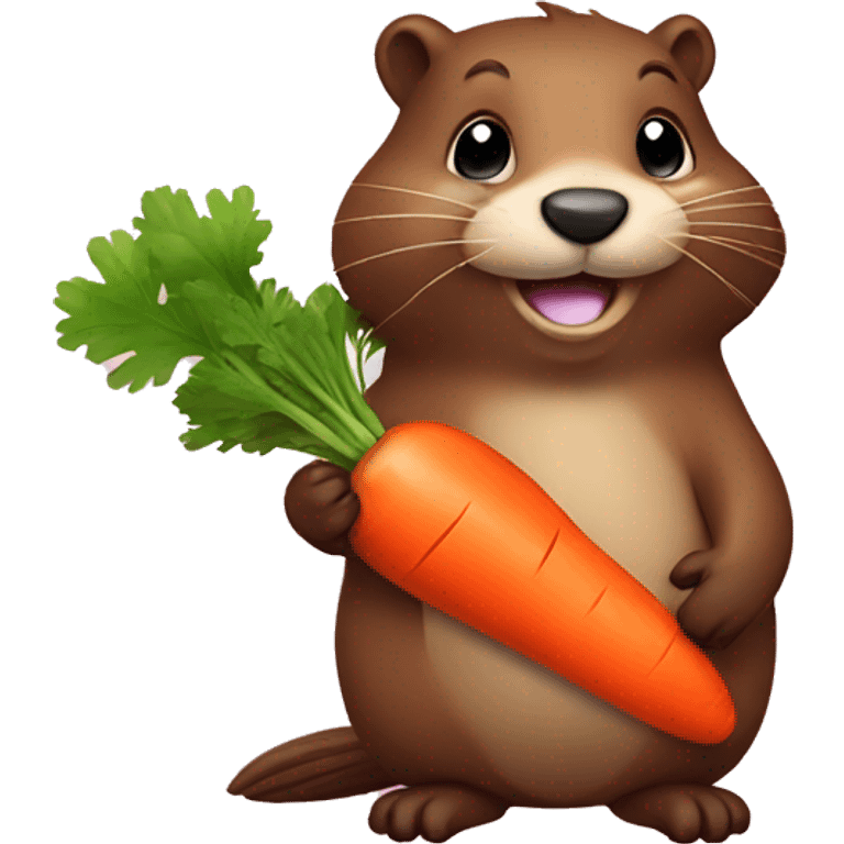 beaver with carrot emoji