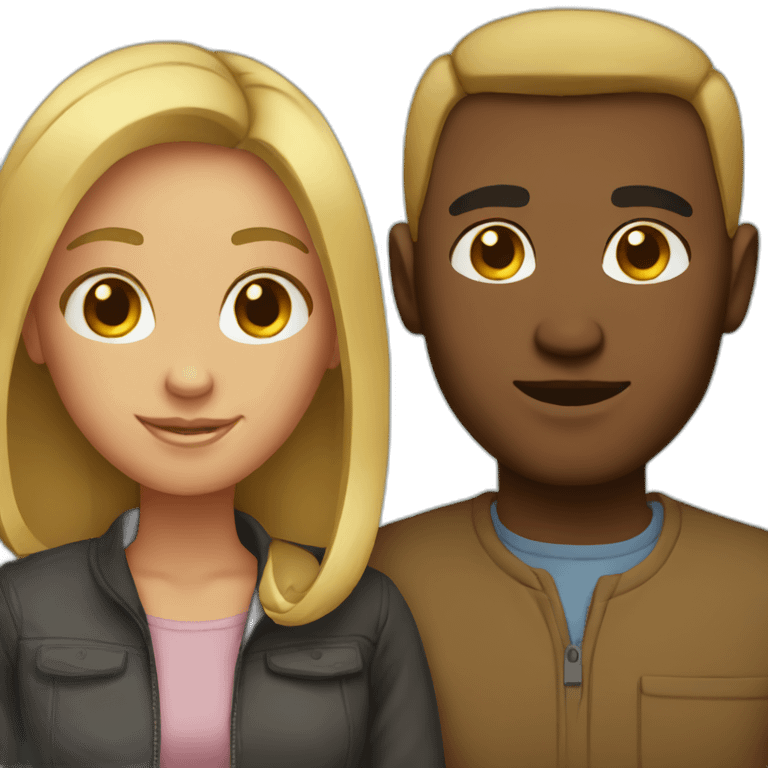 Mixed couple emoji