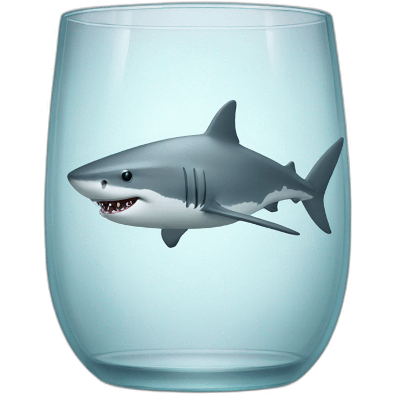 Shark in glass emoji