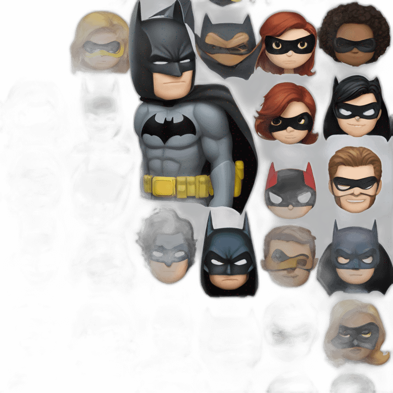 batman batgirl robin nightwing emoji