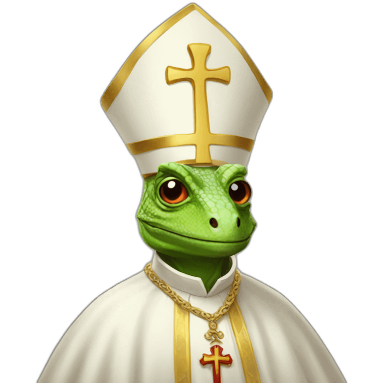 lizard pope emoji