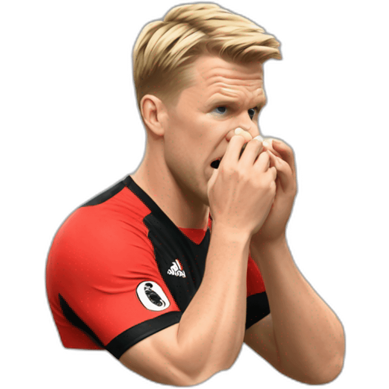 Eddie Howe biting nails emoji