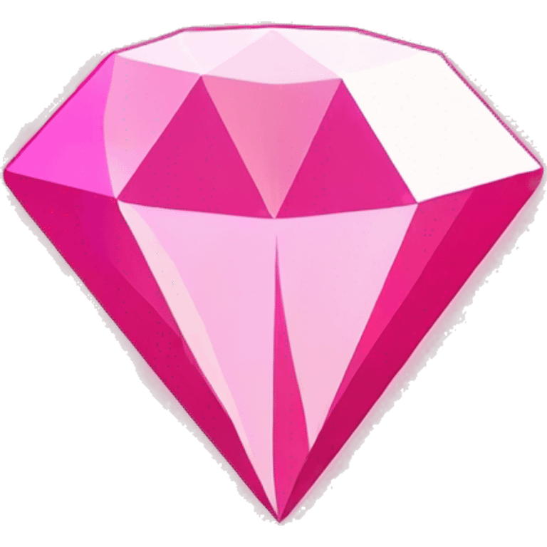 A pink diamond that looks cartoonish emoji