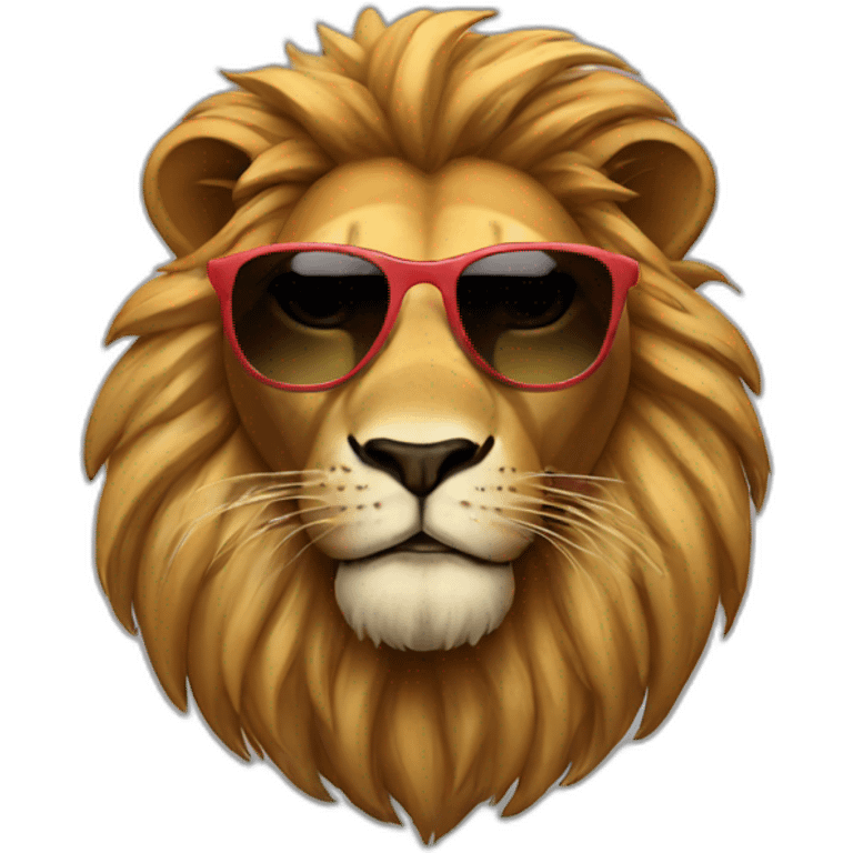 Lion with sunglasses emoji