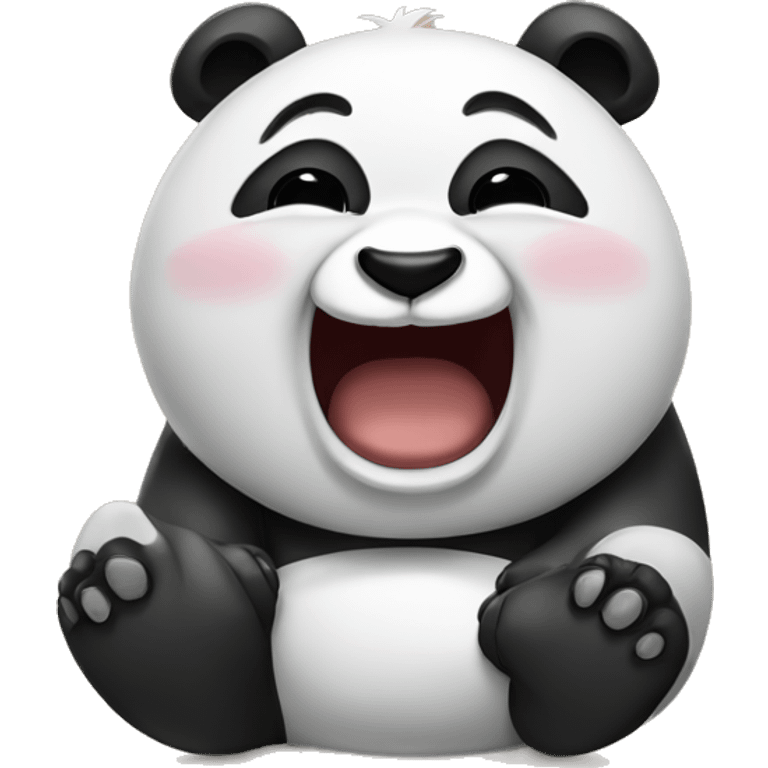 Panda laughing crying  emoji