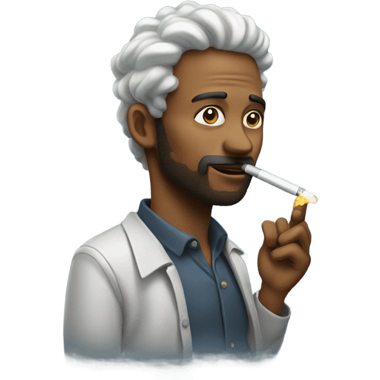 Man with a vape emoji