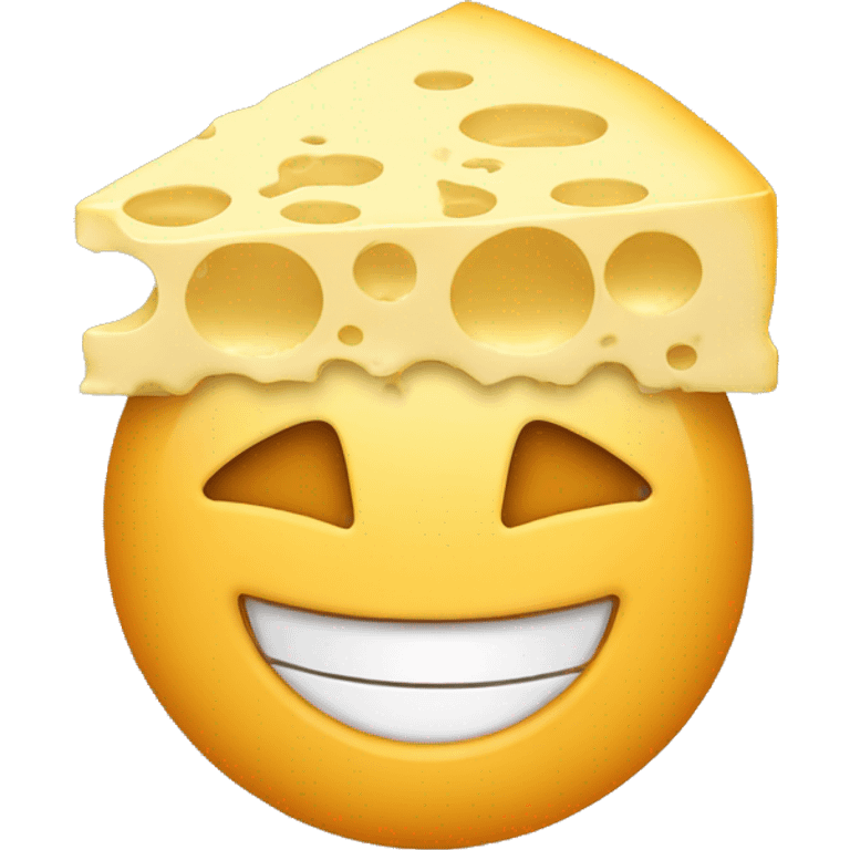 Smiling face with cheese on head emoji