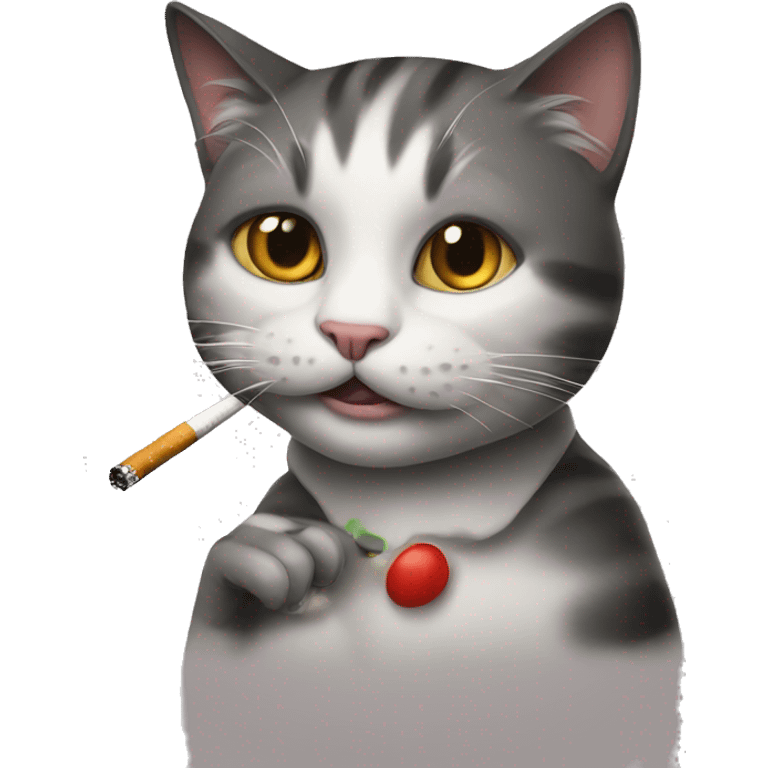 Cat with cigarette  emoji