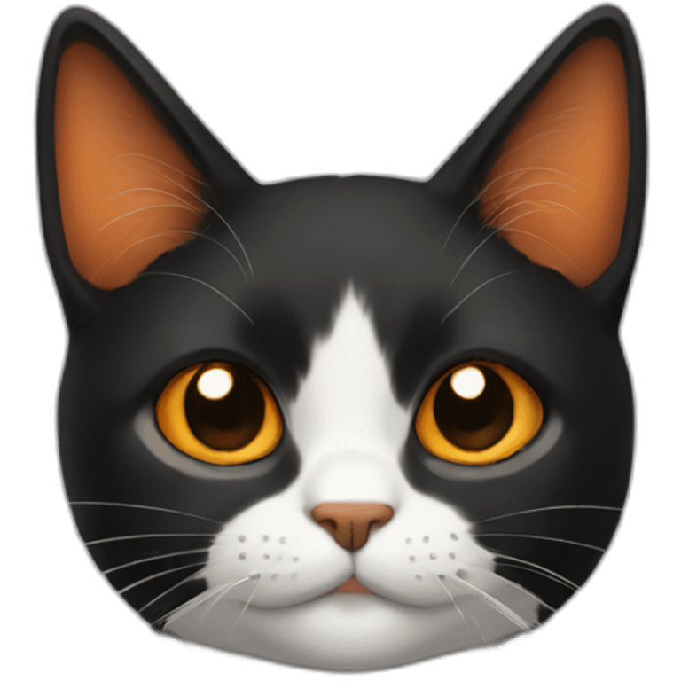 black and orange cat emoji