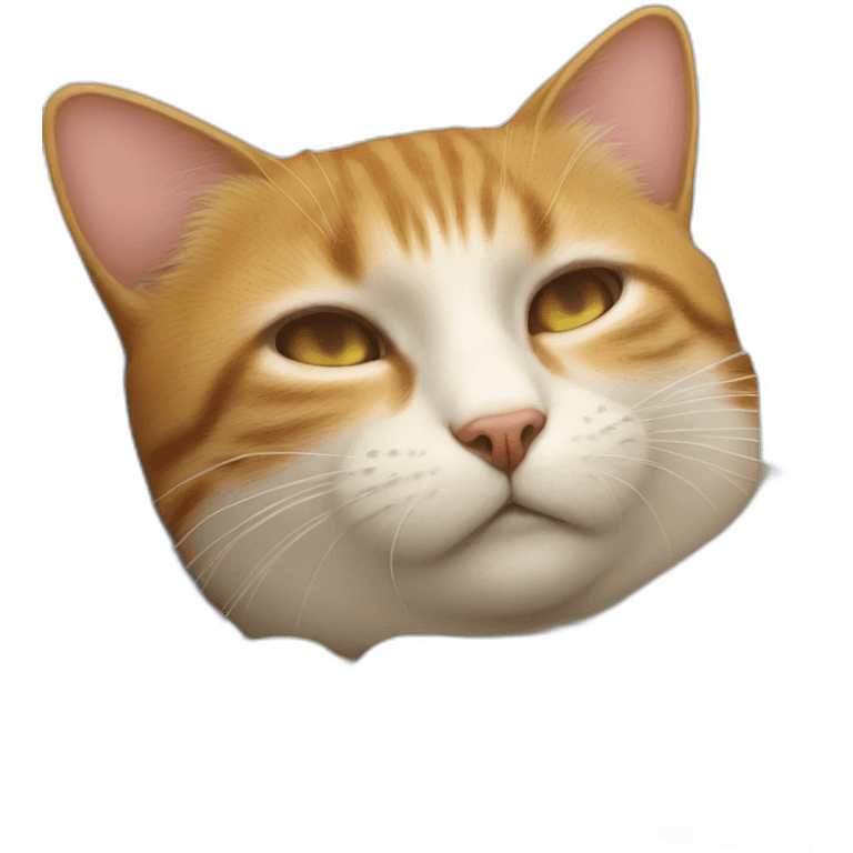 Un chat qui dort sur un caca emoji