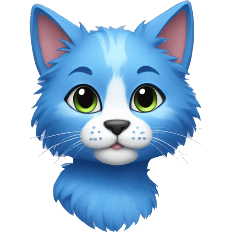 blue furry anthro cat emoji