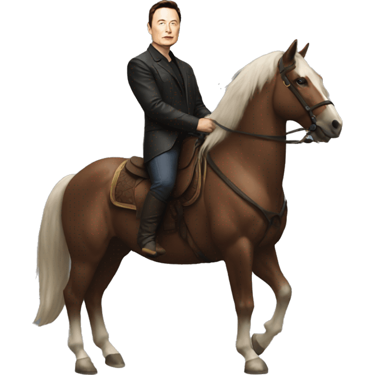 Elon musk on a horse  emoji