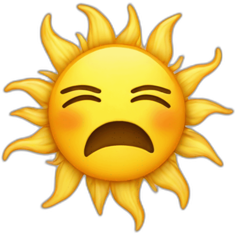 The sun is crying emoji