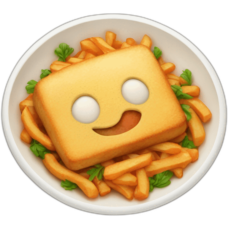 Dish of food emoji