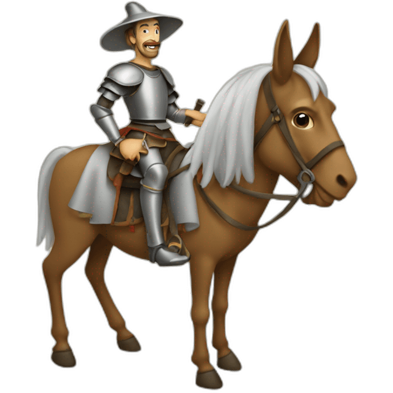 Don Quixote on a donkey emoji